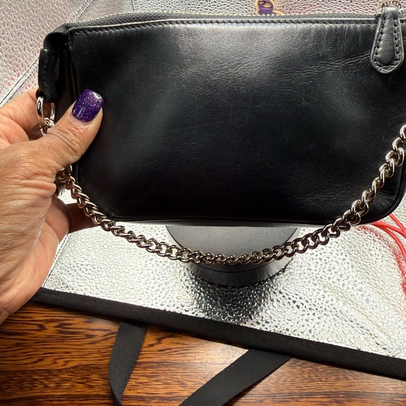 Coach Nolita 19 wristlet/pouch with a red heart appliqué. - Picture 3 of 16